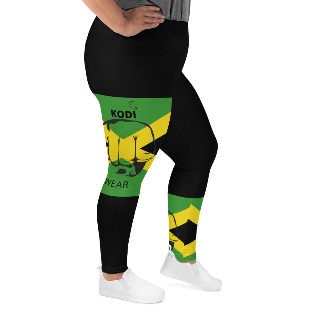 KODI WEAR JAMAICA All-Over Print Plus Size Leggings