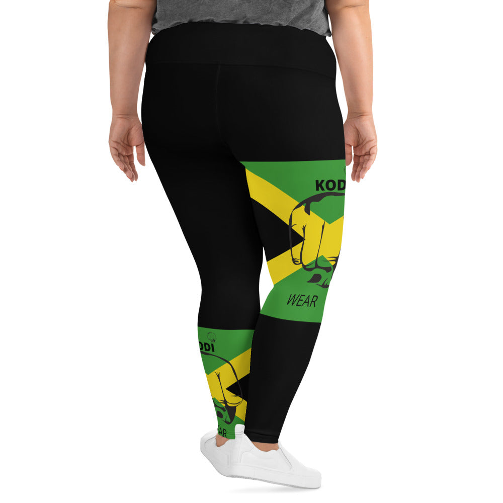 KODI WEAR JAMAICA All-Over Print Plus Size Leggings