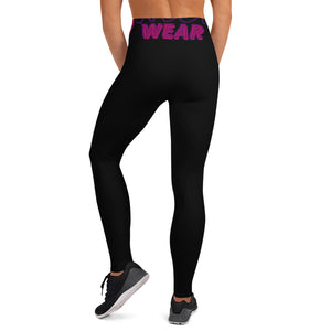 KODI WEAR Women's Yoga Leggings Black/Fuschia/Purple