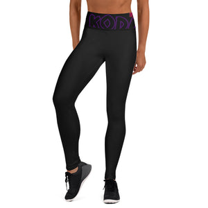 KODI WEAR Women's Yoga Leggings Black/Fuschia/Purple