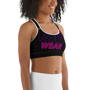 KODIWEAR Sports Bra Black/Fuschia/Purple